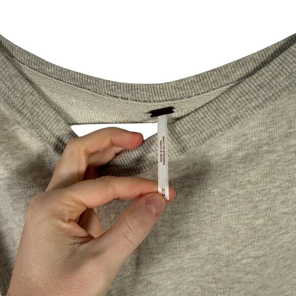 Free People Vintage Affair Pullover Sweater Ivory Patchwork Boho Womens Medium - Picture 5 of 8